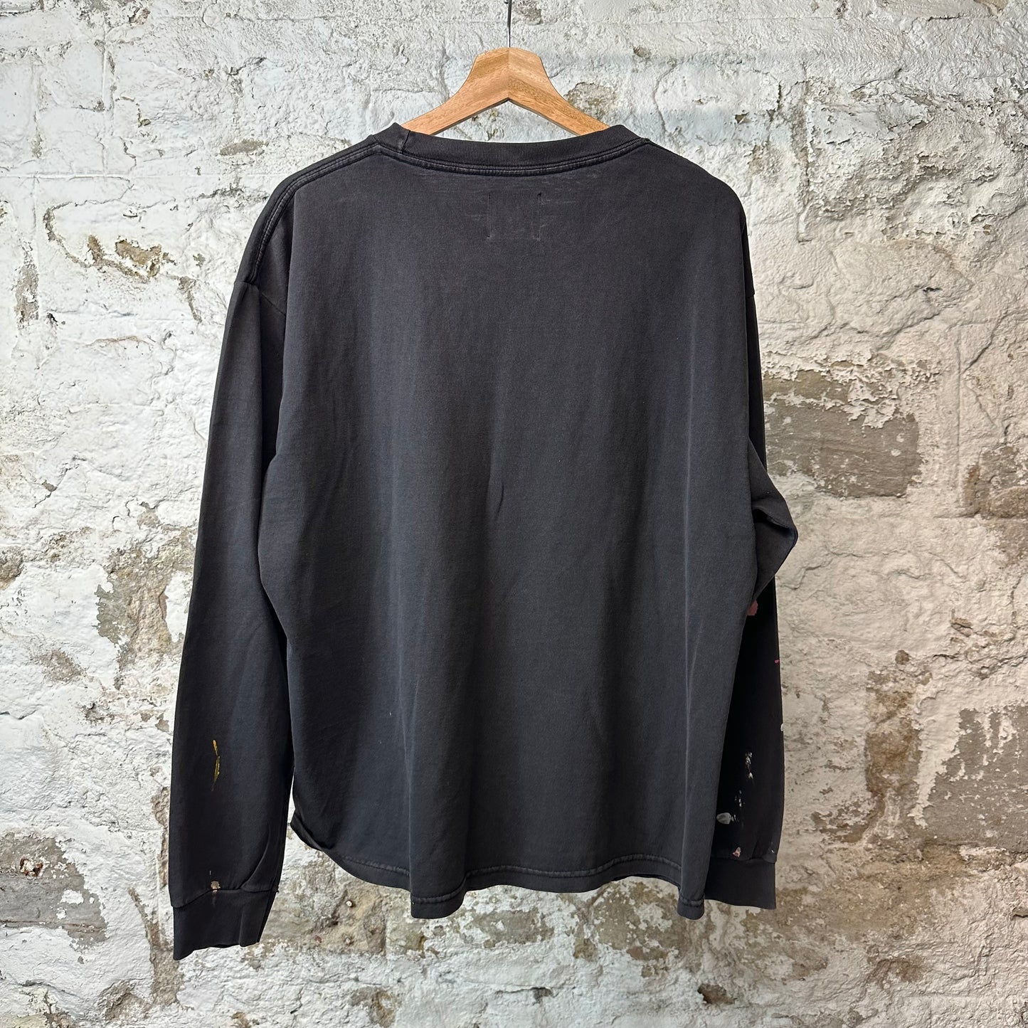 Gallery Dept Spellout Paint Splatter L/s Black Sz L