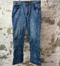 Who Decides War Gathered Dark Blue Denim Jeans Sz 38