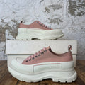 Alexander Mcqueen Low Pink White Tread Boot Sneaker Sz 7 (40)