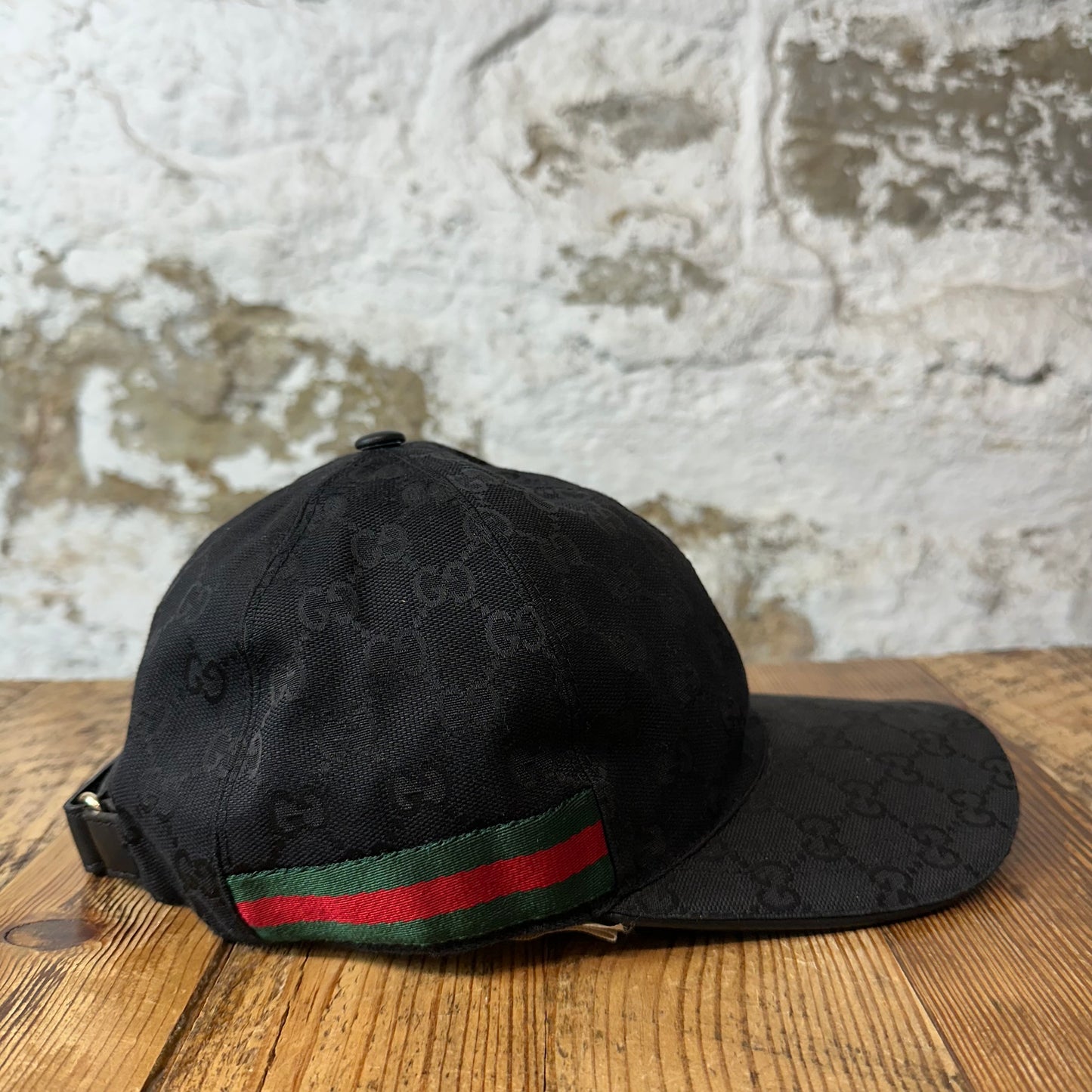 Gucci Black GG Monogram Hat Sz L