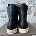 Rick Owens High Black Leather Milk Sneaker Sz 8 (41)