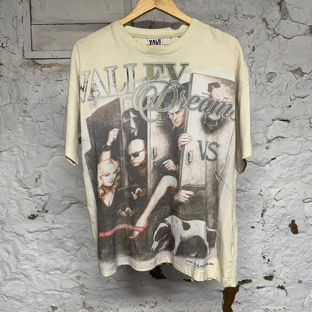 Vale Locker Room Cream T-Shirt Sz L