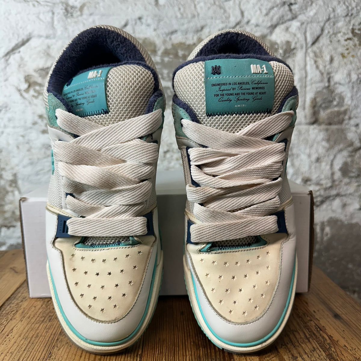 Amiri MA-1 Teal Blue White Sneaker Sz 13 (46)