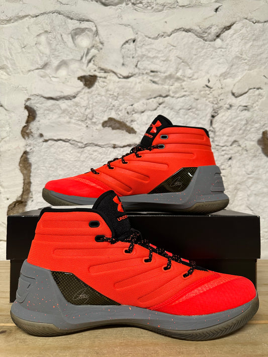 Under Armour Curry 3 Bolt Orange Sz 10 DS