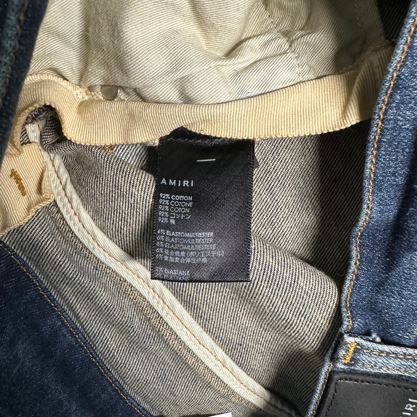 Amiri Plain Dark Blue Denim Jeans Sz 34
