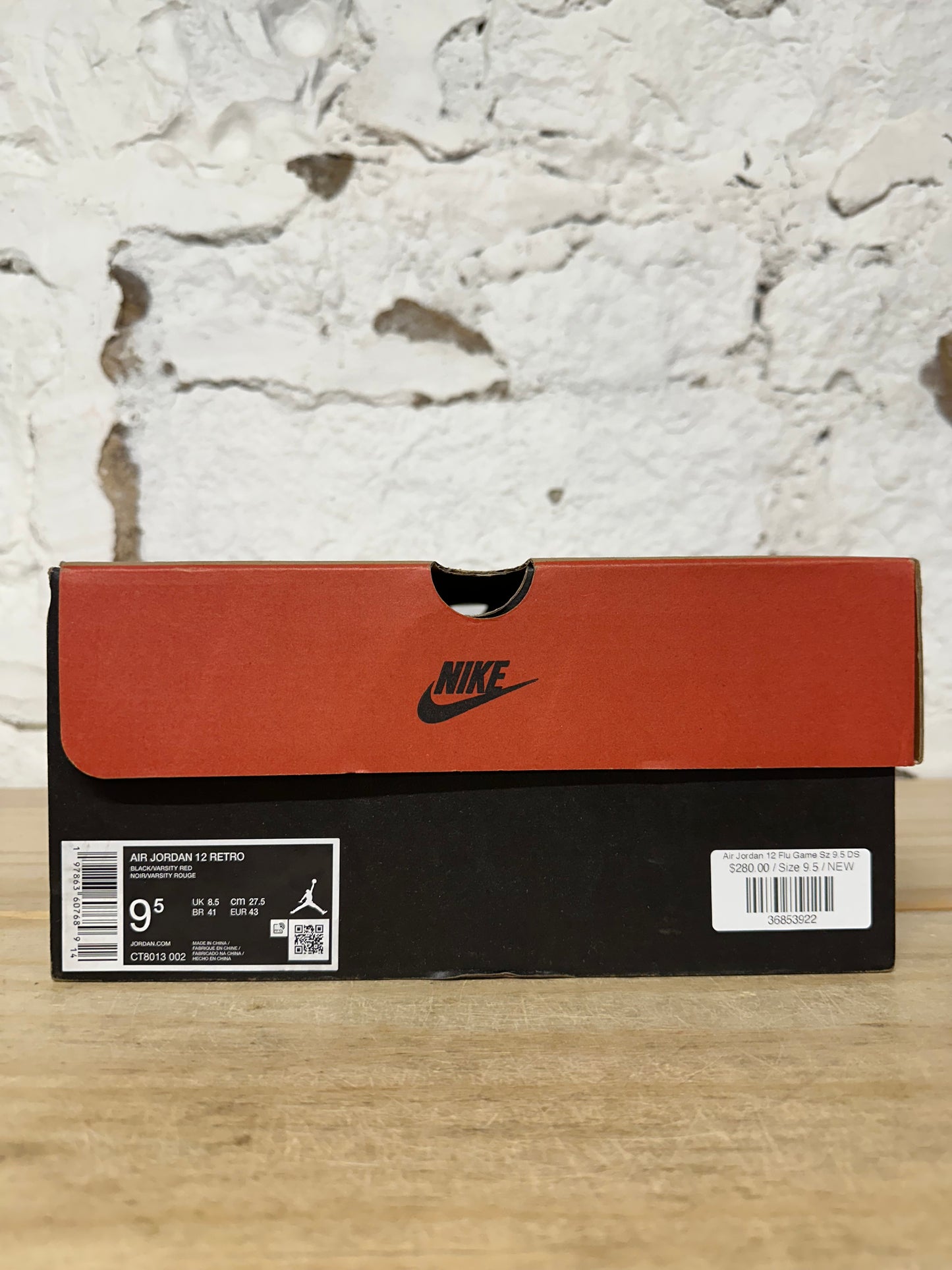 Air Jordan 12 Flu Game Sz 9.5 DS