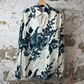 Louis Vuitton Blue Flower Monogram Button Up Shirt Sz M