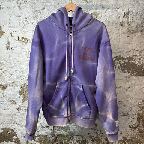 Gallery Dept Faded Purple Zip Up Hoodie Sz S