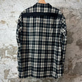 Rick Owens Black Plaid Temple Button Up Flannel Sz XL