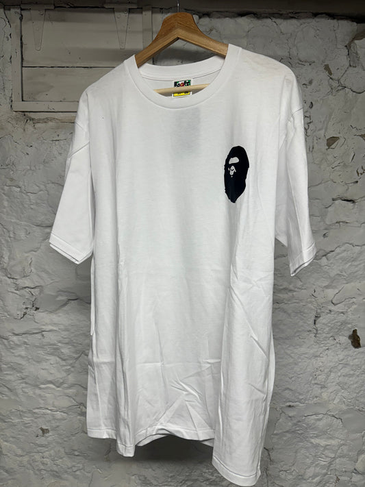 Bape Black Ape Head White T-Shirt Sz 2XL DS