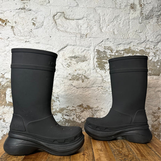 Balenciaga Croc Boot Black Sz 9 (42) No Box