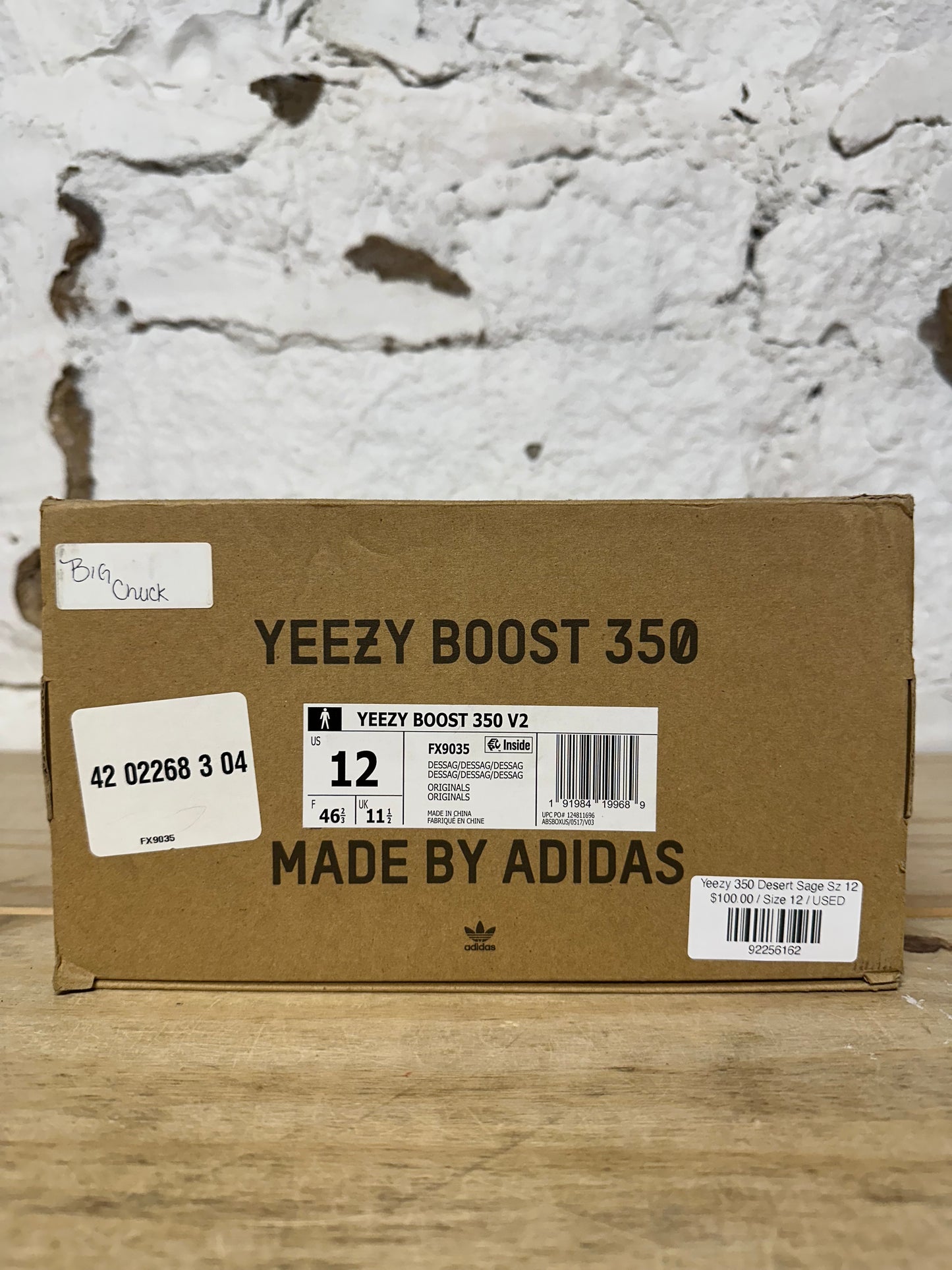 Yeezy 350 Desert Sage Sz 12