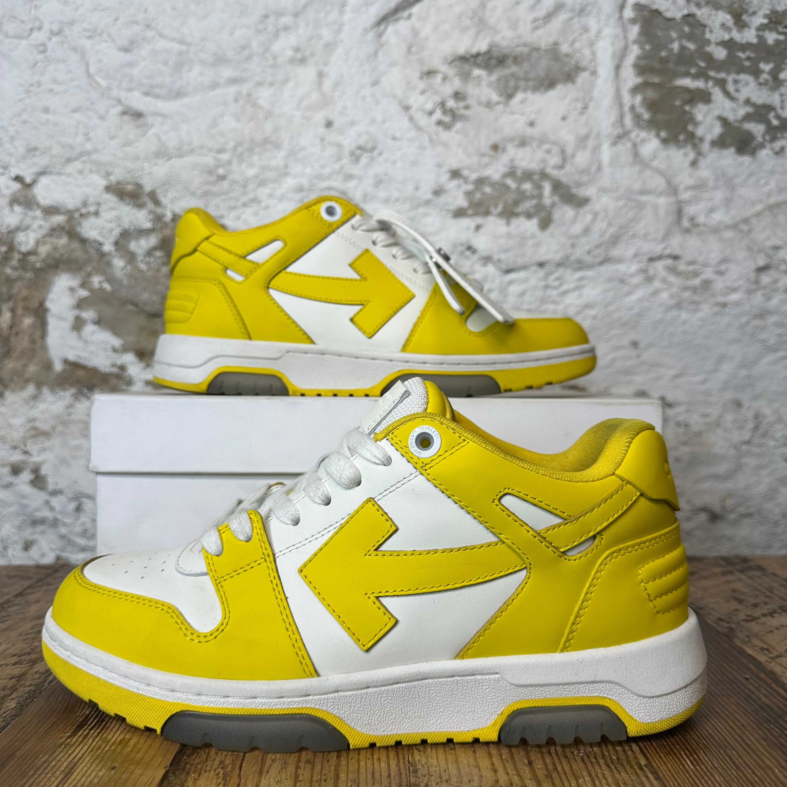 Off-White Out Of Office Yellow White Sneaker Sz 7 (40)