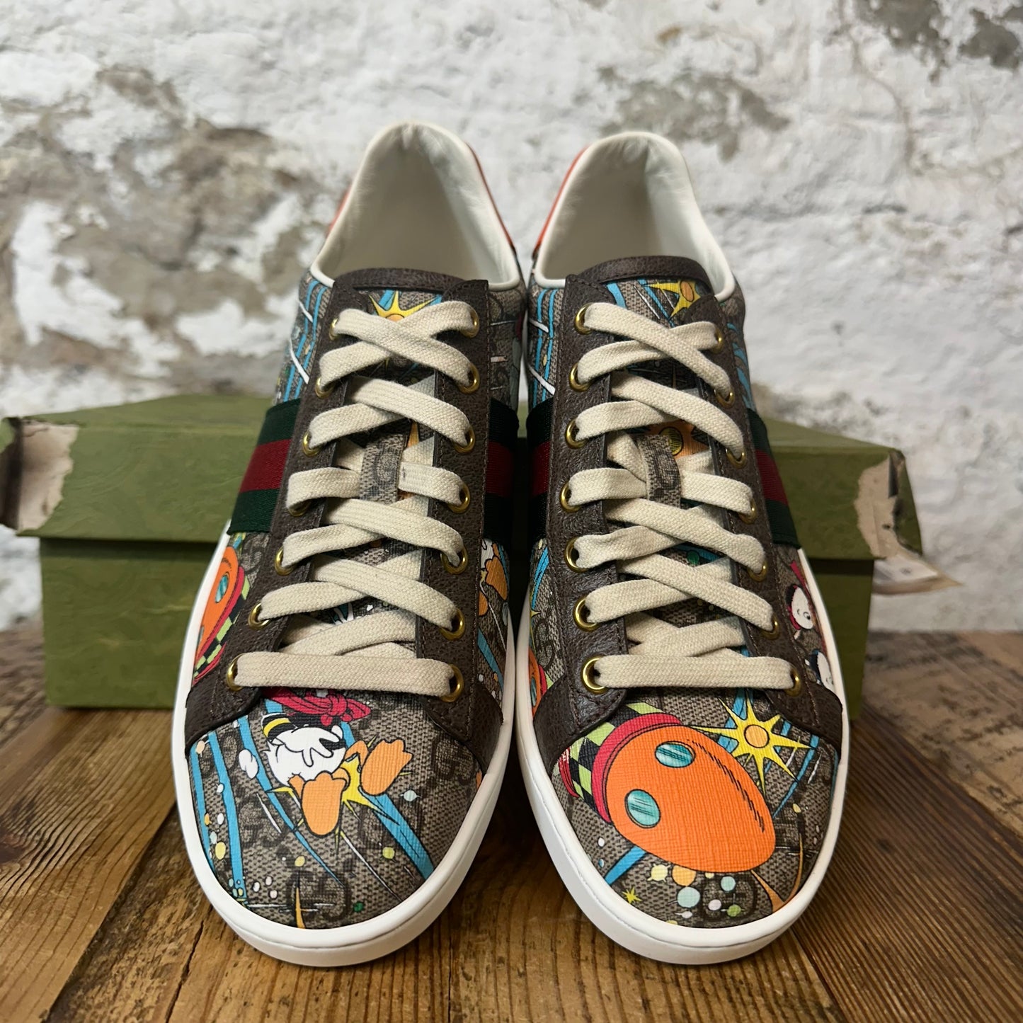 Gucci Ace Monogram Donald Duck Sneaker Sz 5 (37)