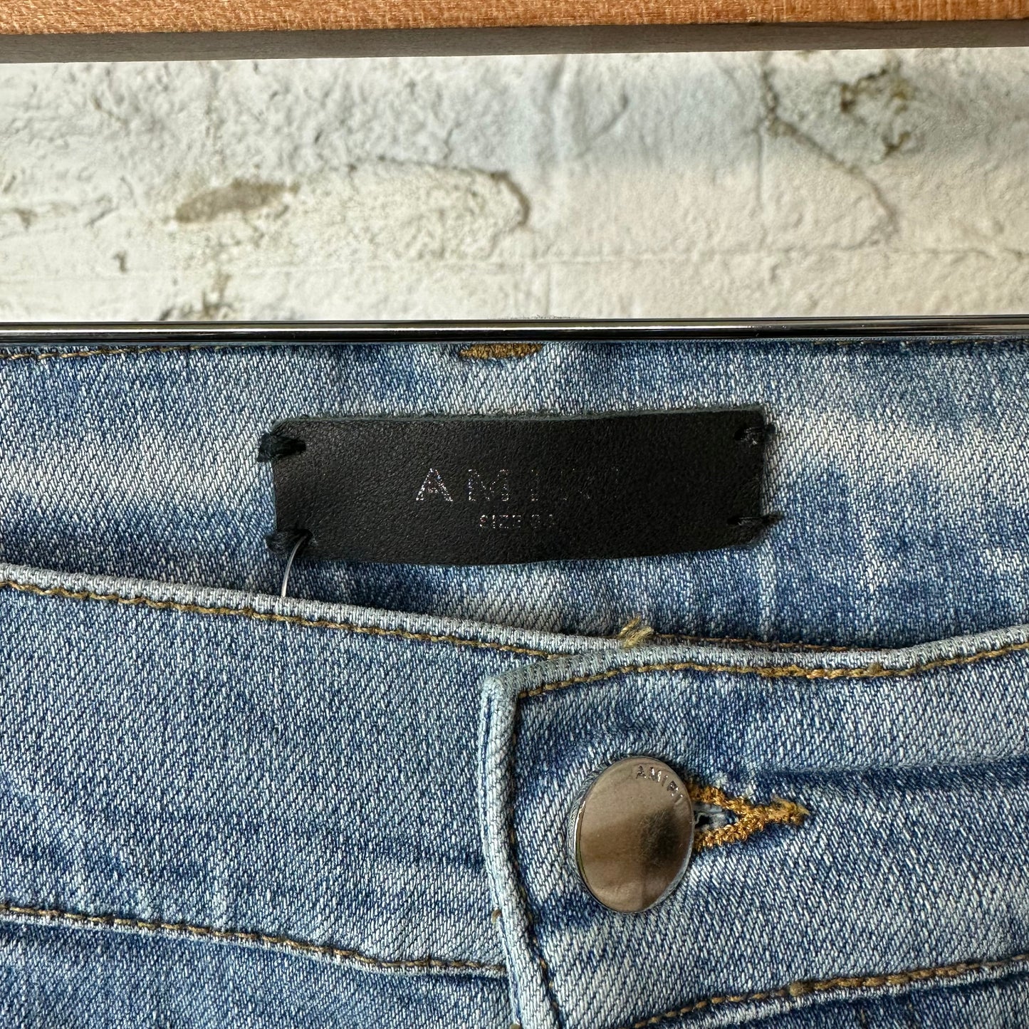 Amiri Plain Blue Denim Jeans Sz 34