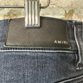 Amiri MX1 Red Suede Faded Black Denim Jeans Sz 36