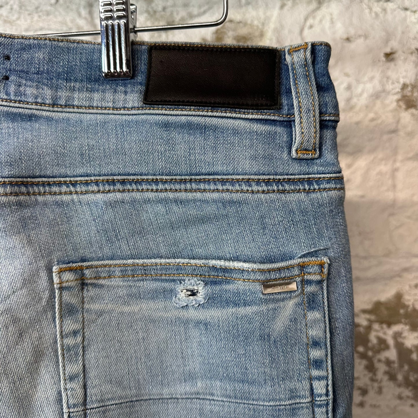 Amiri MX1 Denim Spell Blue Denim Jeans Sz 33
