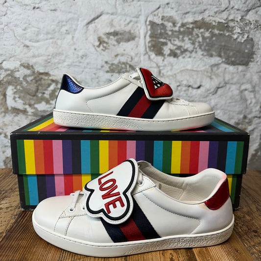 Gucci Blind For Love White Ace Sneaker Sz 7