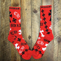 Chrome Hearts Red Stencil Socks DS