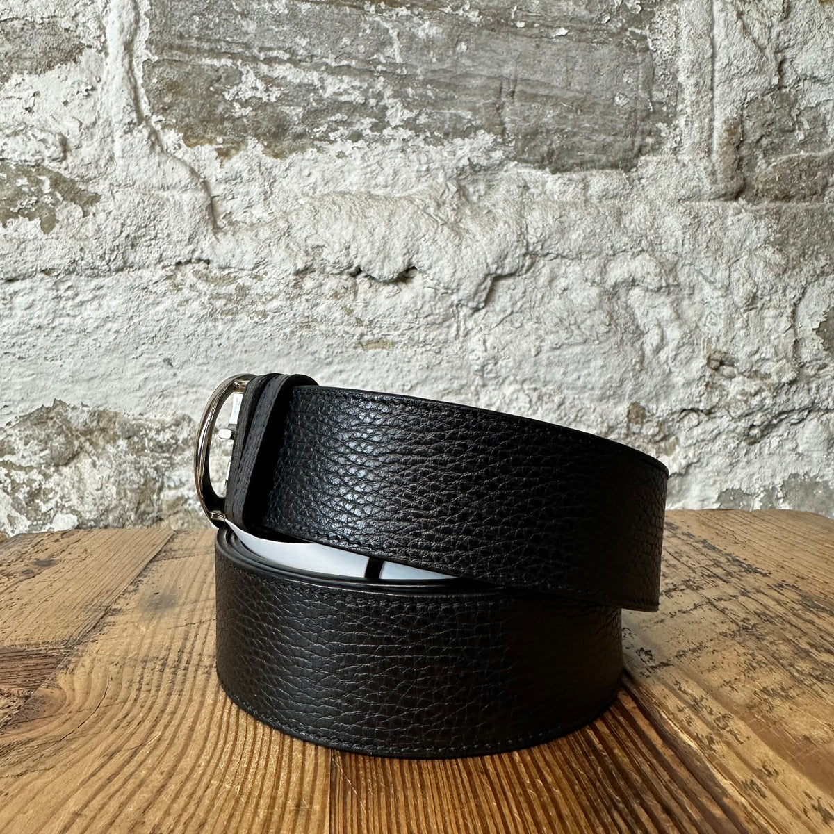 Gucci Reversible Black Navy Leather Belt Sz (105/42)