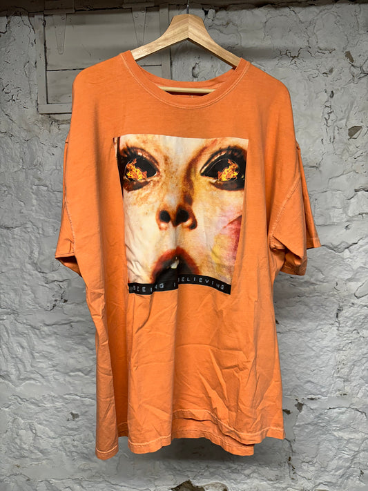 Travis Scott Texas Chainsaw Orange T-Shirt Sz XXL