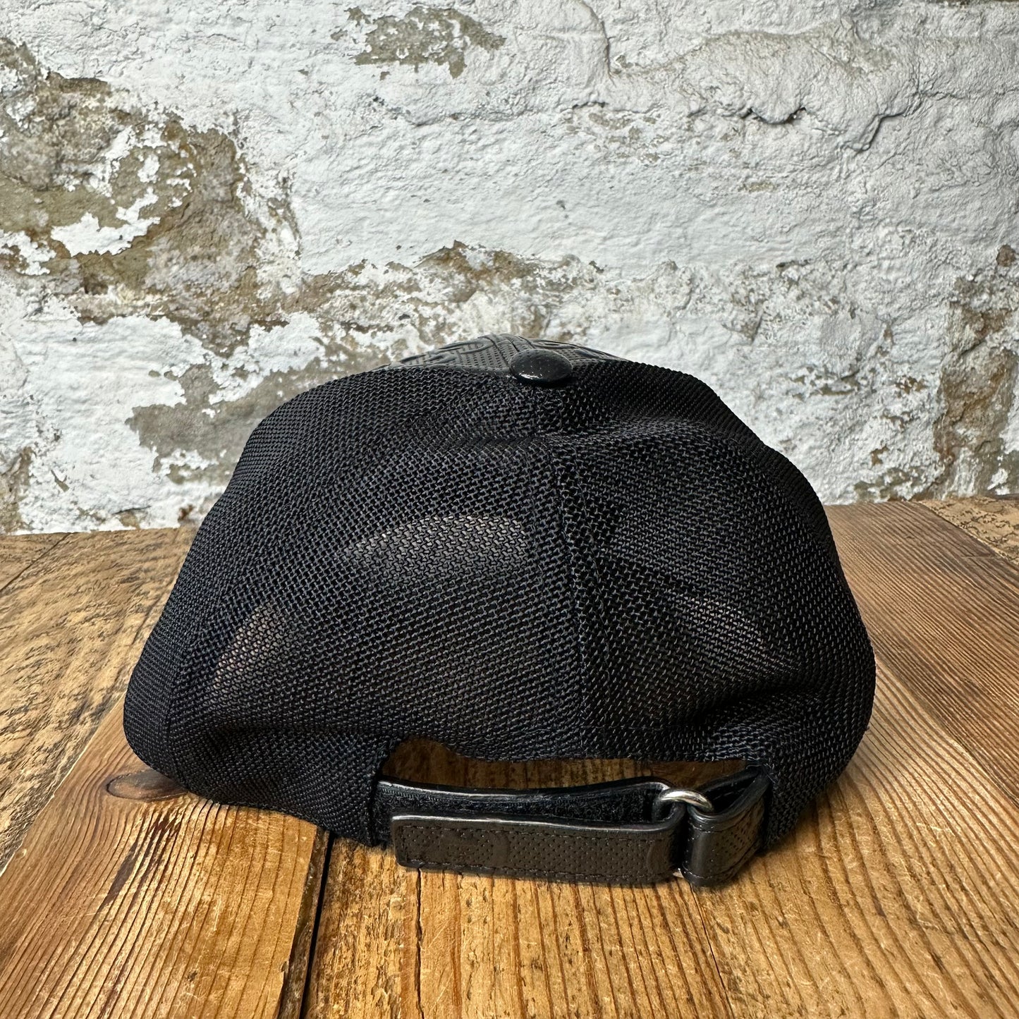 Gucci Black GG Monogram Embossed Hat Sz L