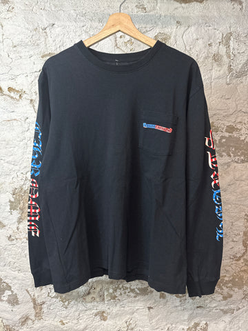 Chrome Hearts USA Scroll L/s Black Sz XL