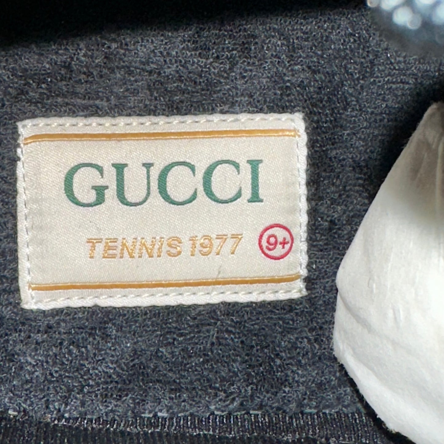 Gucci High Tennis 1977 Blue GG Monogram Nylon Sneaker Sz 9.5