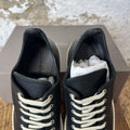 Rick Owens Black Leather Milk Sneaker DS