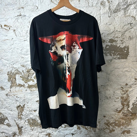 Givenchy Black Cow Skull T-shirt Black Sz XL