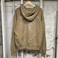 Saint Vanity French Terry Beige Studded Hoodie Sz S