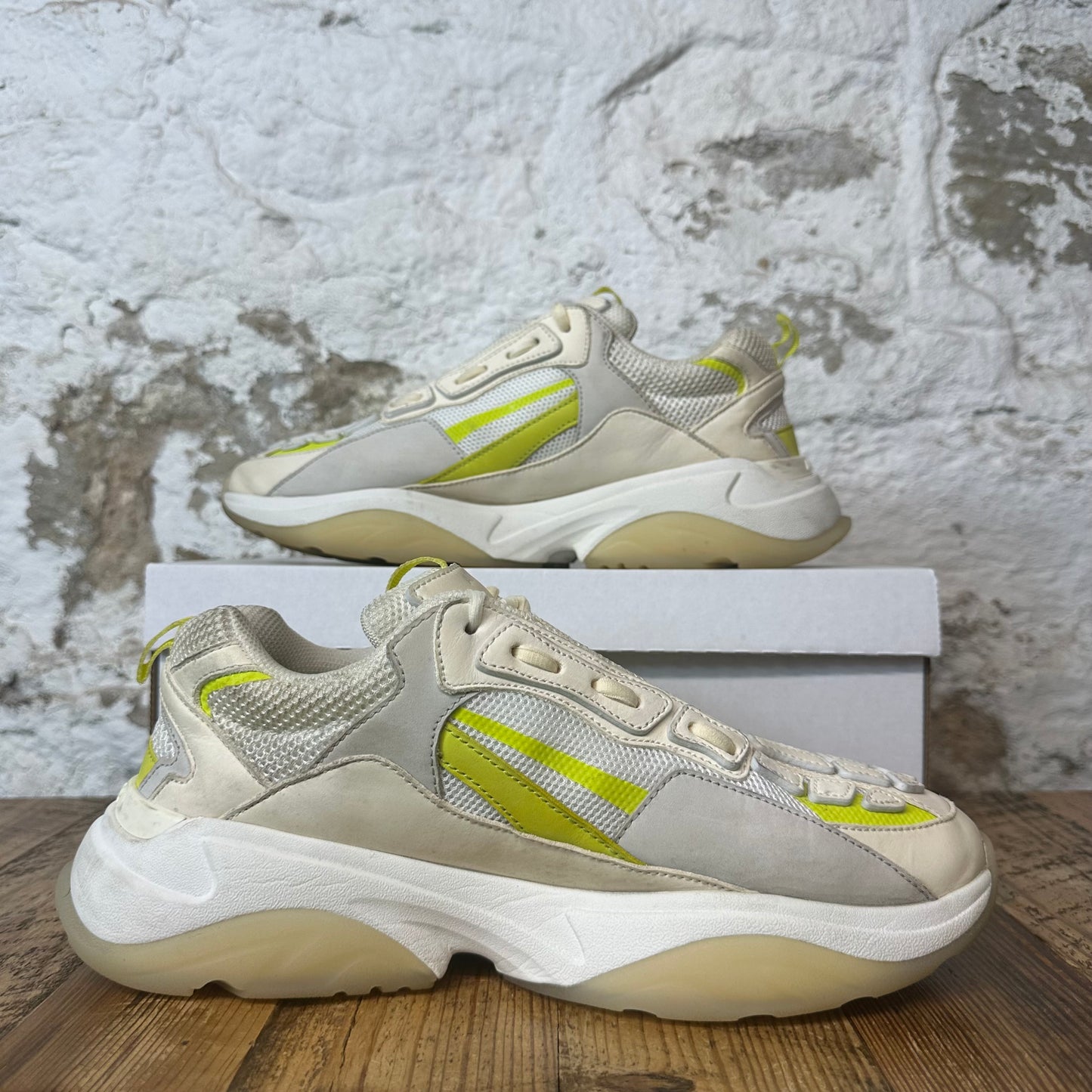 Amiri Cream White Yellow Bone Runner Sneaker Sz 10 (43)