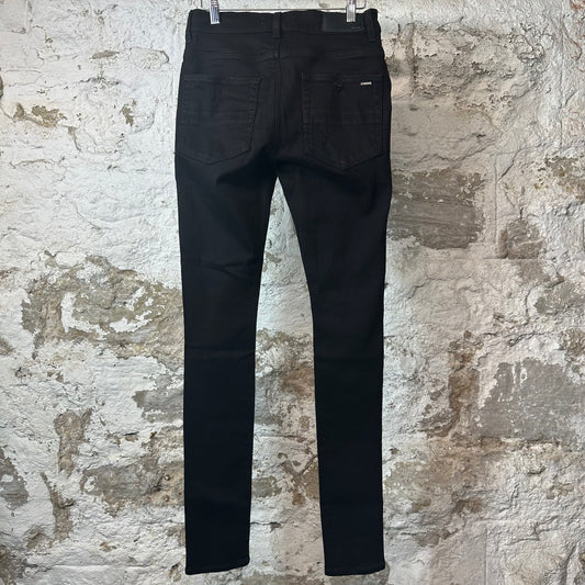 Amiri MX1 Black Paisley Black Denim Jeans Sz 28