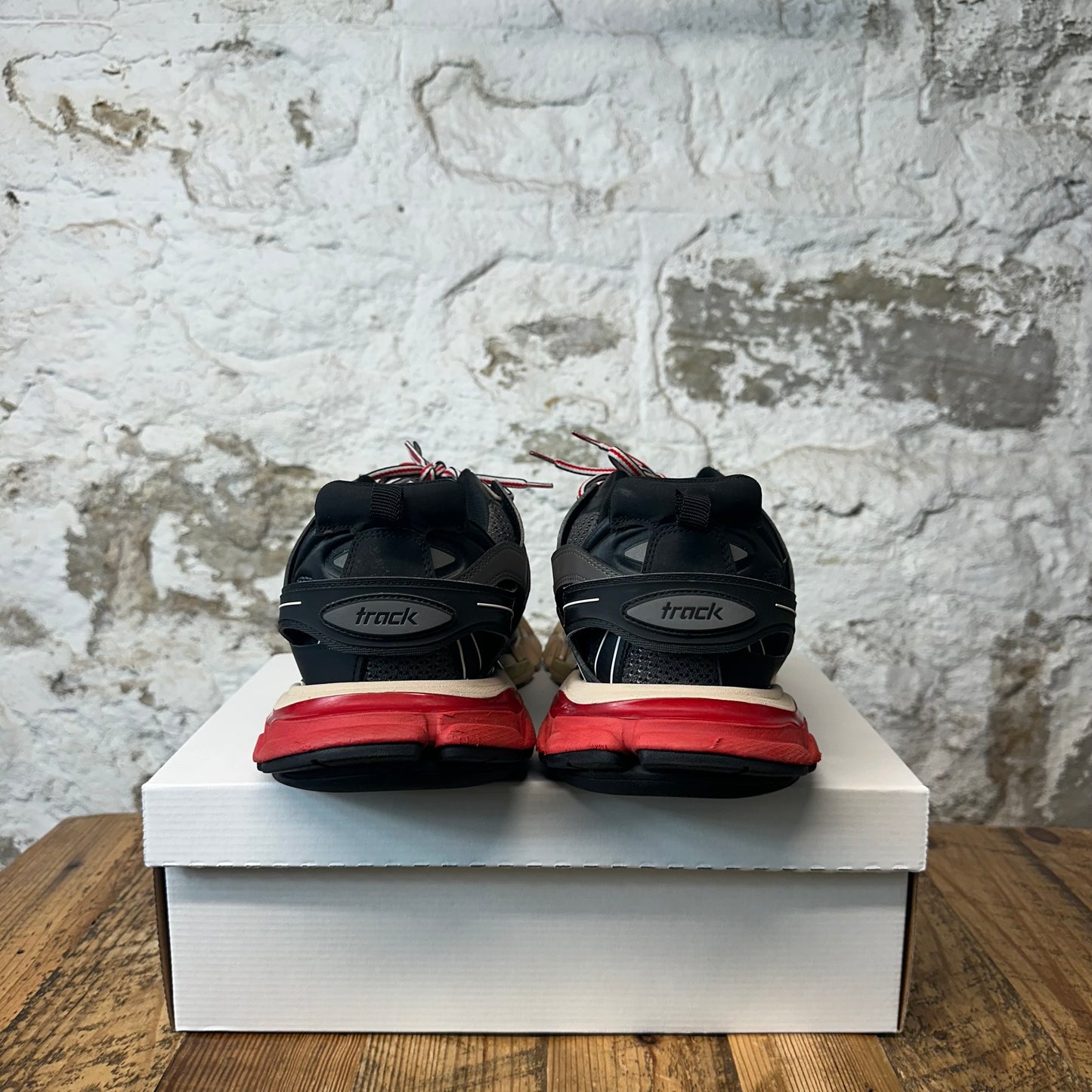 Balenciaga Track Runner Striped Lace Black Sneaker Sz 12 (45)