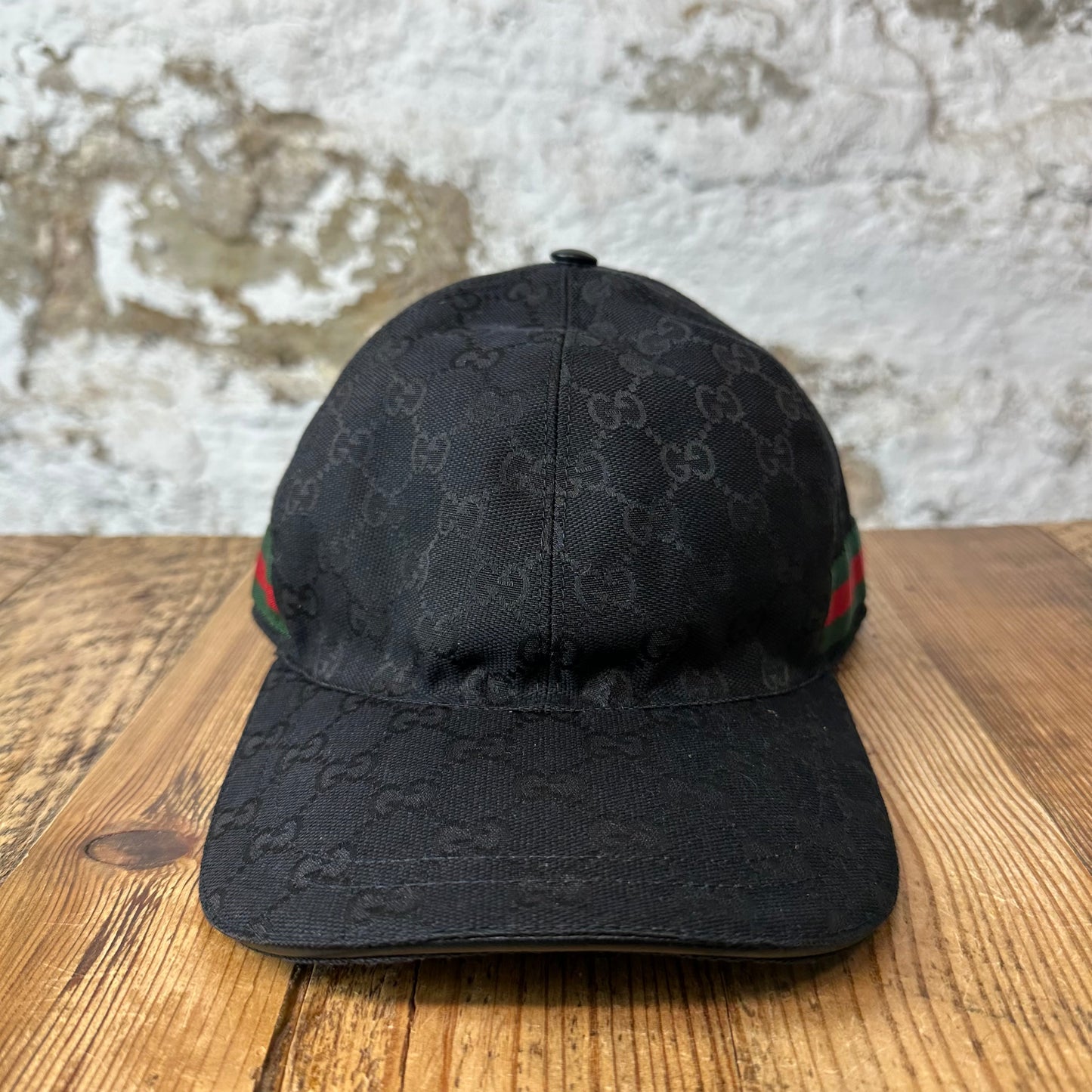 Gucci Black GG Monogram Hat Sz XL