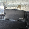 Amiri MX1 Camo Patch Black Denim Jeans Sz 40