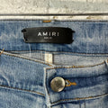 Amiri MX1 Multicolor Flannel Blue Denim Jeans Sz 31
