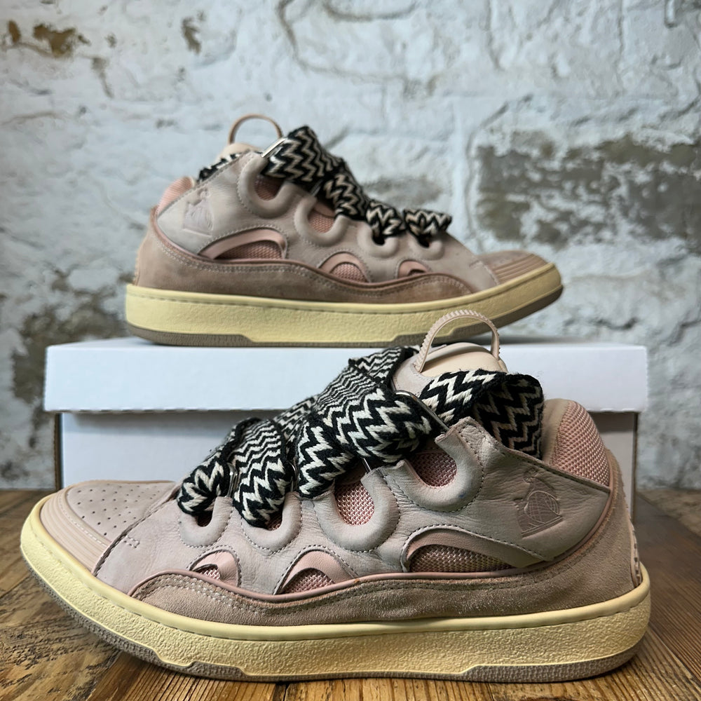 Lanvin Curb Black White Lace Pink Sneaker Sz 9 (42)