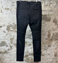 Amiri Distressed Side Spell Black Denim Jeans Sz 36