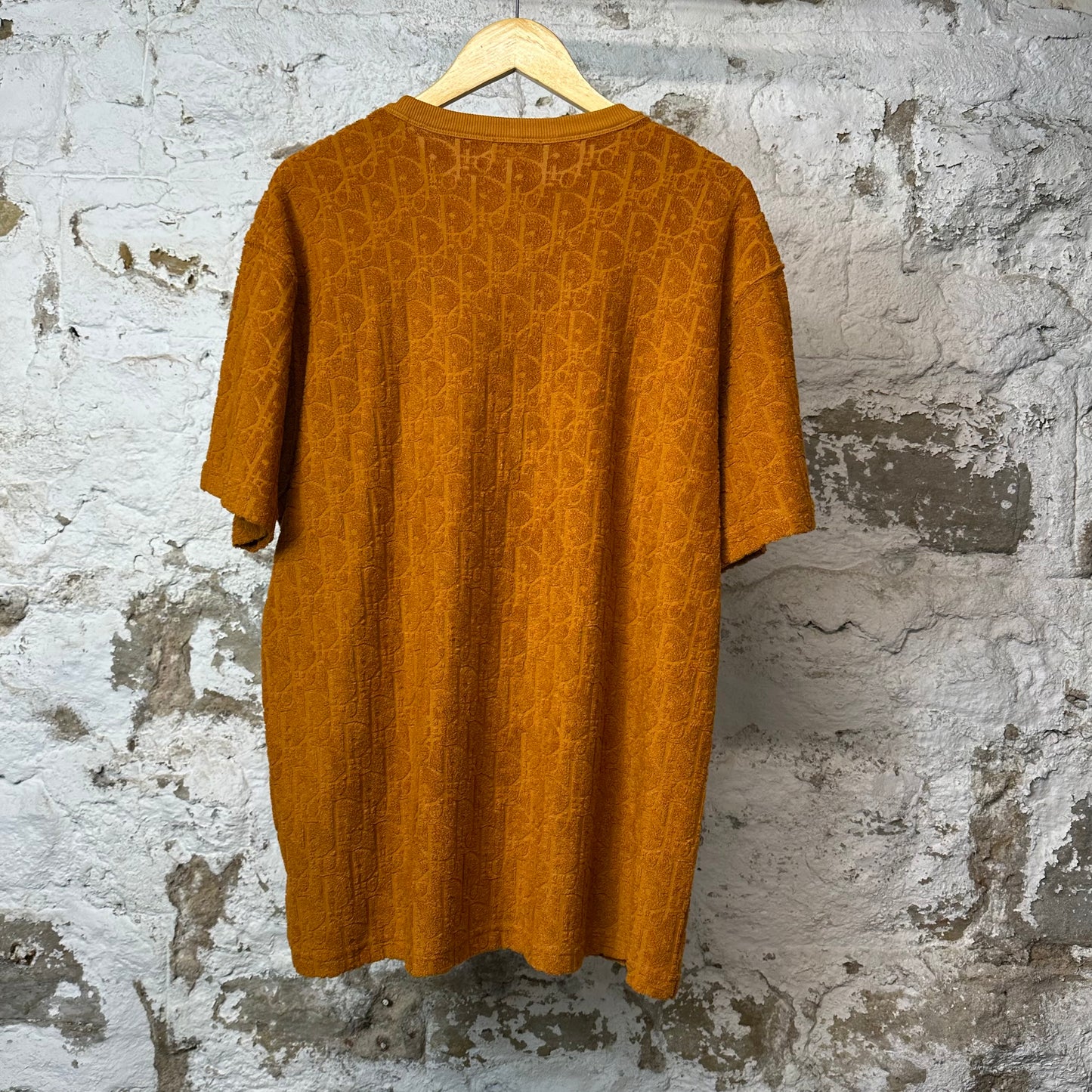 Dior Monogram Towel T-shirt Orange Sz XL