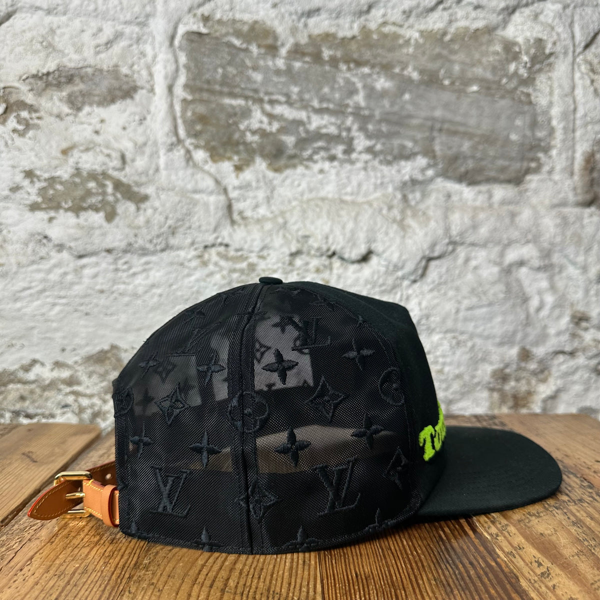 Louis Vuitton Tourist Purist Black Mesh Monogram Hat Sz 58