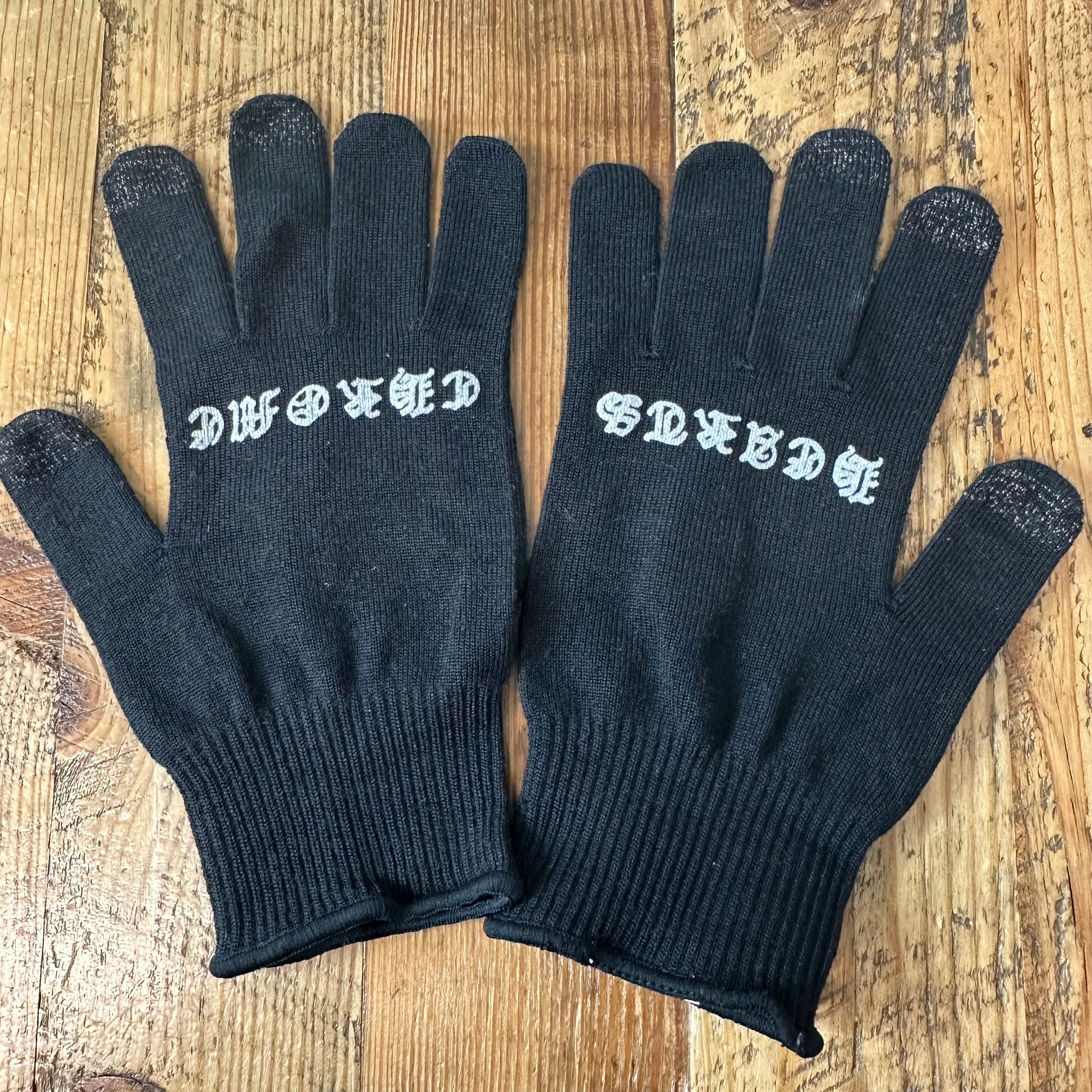 Chrome Hearts Checkmate Black Work Gloves