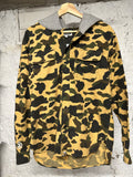 Bape Yellow Camo Shark Button Up Sz M