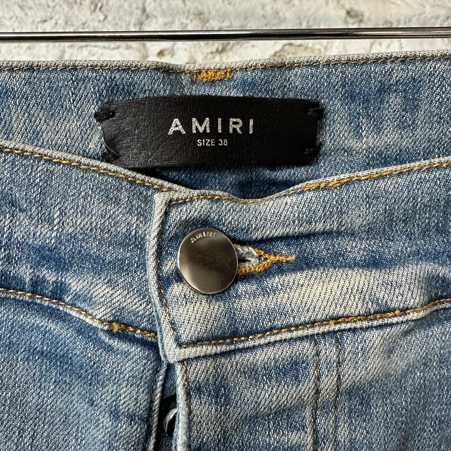 Amiri Blue Bones Blue Denim Jeans Sz 38