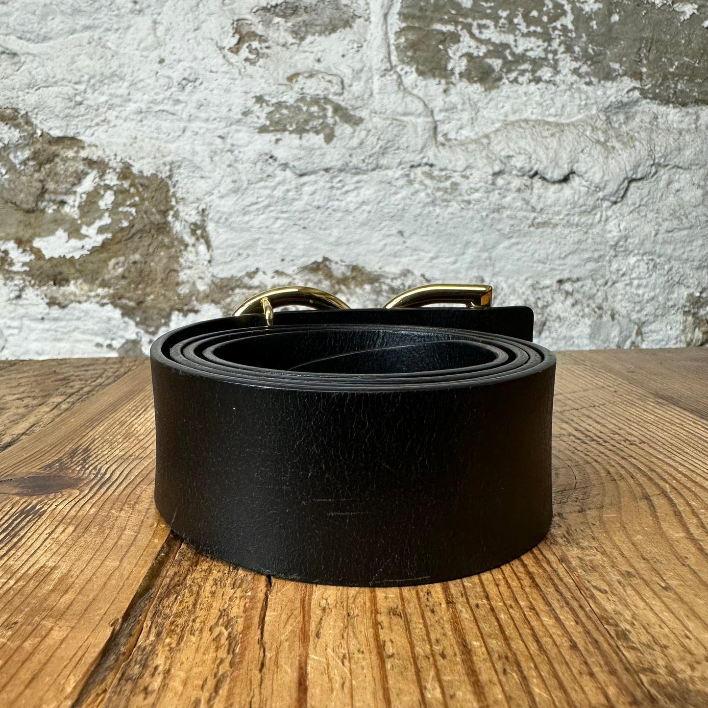 Dolce Gabbana Gold Buckle Black Belt Sz (100/40)