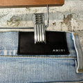 Amiri MX1 Camo Patch Light Blue Denim Jeans Sz 32