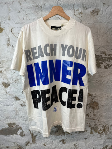 Hellstar Blue Inner Peace T-shirt White Sz S DS