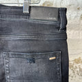 Amiri Blue Paisley Flames Black Denim Jeans Sz 34