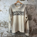 Satoshi Nakamoto Dirty White Studded Thermal Long Sleeve Sz XL