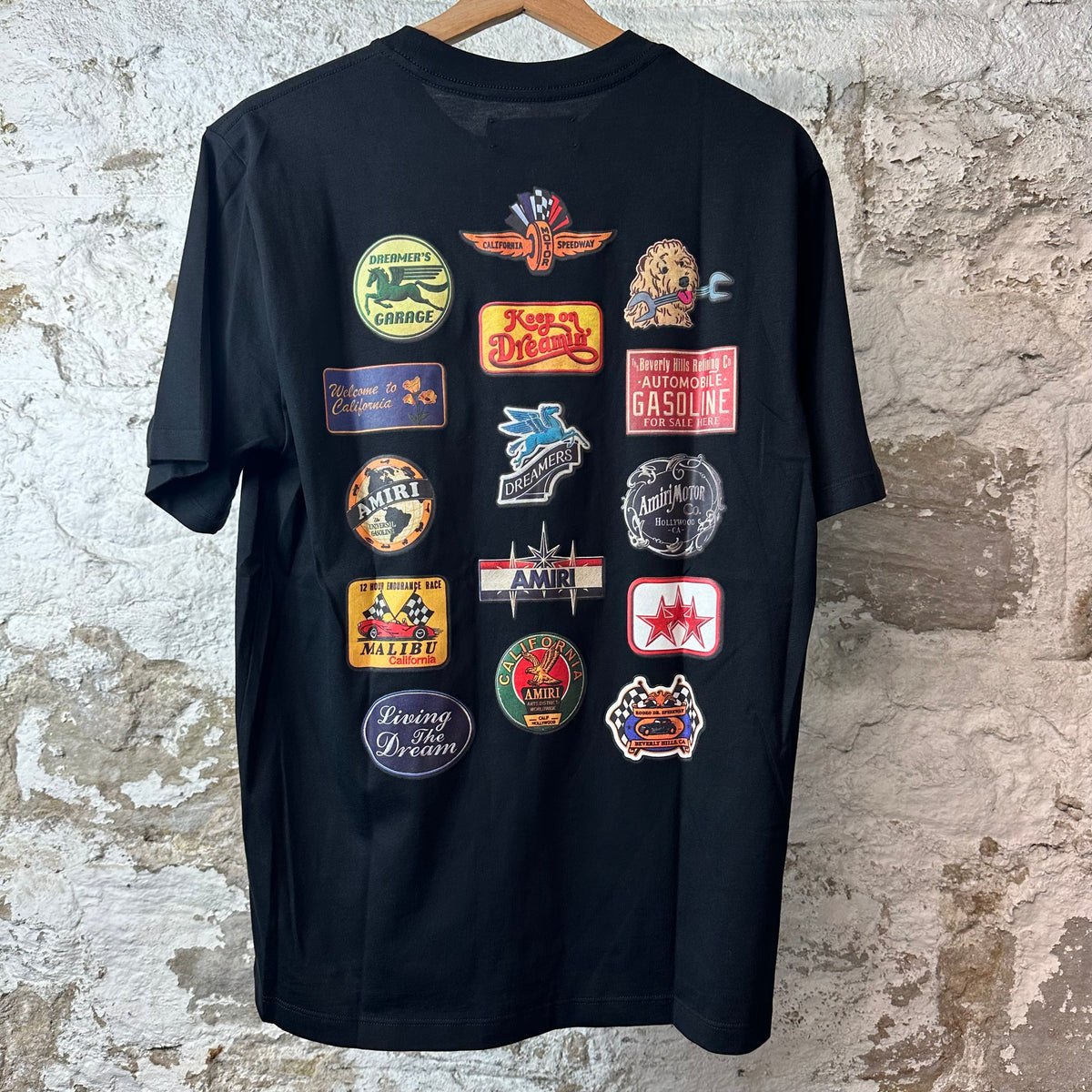 Amiri Los Angeles Logos Black T-Shirt Sz S
